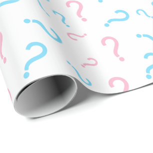 Pink or Blue Gender Reveal Wrapping Paper