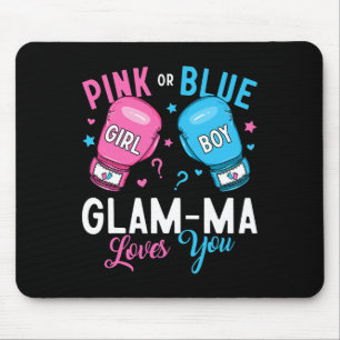 Pink Or Blue Glam-ma Loves You Boxing Gender Revea Mouse Mat