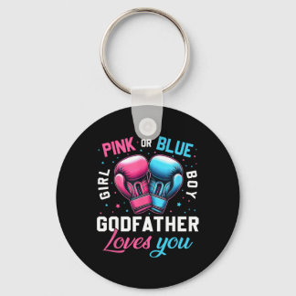 Pink Or Blue Godfather Loves You Boxing Gender Rev Key Ring