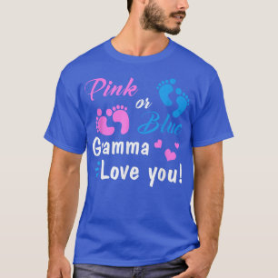 Pink Or Blue Gramma Loves You Gender Reveal Party T-Shirt