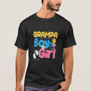 Pink or Blue Grampa Loves You Best Grandpa Ever Gr T-Shirt