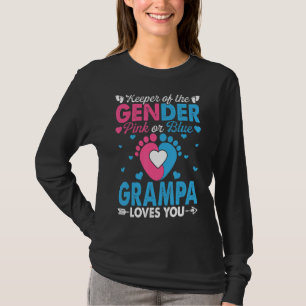 Pink Or Blue Grampa Loves You Gender Reveal Cute T-Shirt