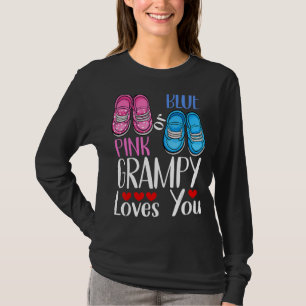 Pink Or Blue Grampy Loves You Gender Reveal T-Shirt