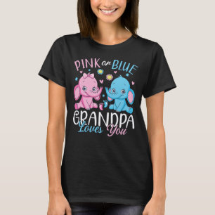 Pink Or Blue Grandpa Loves You Elephant Baby Women T-Shirt