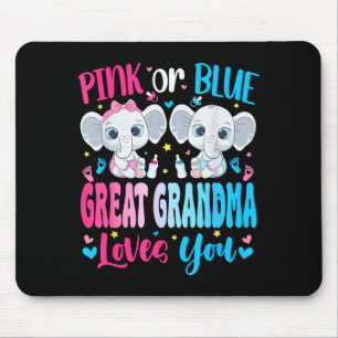 Pink or blue great grandma loves gender reveal mouse mat