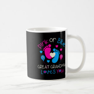 Pink Or Blue Great Grandma Loves You Shirt Gender Coffee Mug