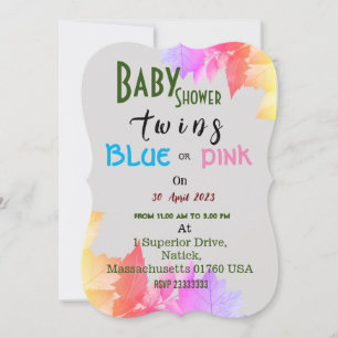 pink or blue invitation