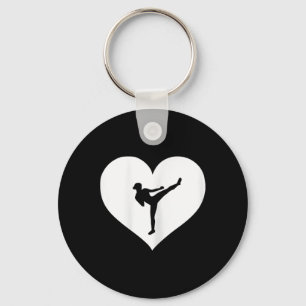 Pink Or Blue Kickboxing Shirt Gift Females Teen Gi Key Ring