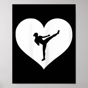 Pink Or Blue Kickboxing Shirt Gift Females Teen Gi Poster