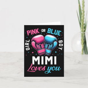 Pink Or Blue Mimi Loves You Boxing Gender Reveal B Card