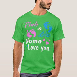 Pink Or Blue Momo Loves You Gender Reveal Party  T-Shirt