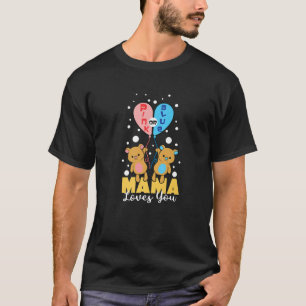 Pink Or Blue Mummy Loves You Baby Gender Reveal Pa T-Shirt