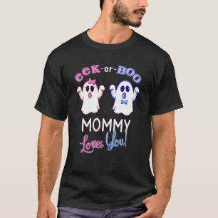 Pink Or Blue Mummy Loves You Halloween Gender Reve T-Shirt