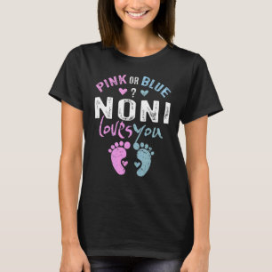 Pink or Blue Noni Loves You Grandma for Grandpar T-Shirt