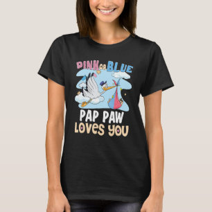 Pink or Blue Pap Paw Loves You Best Grandpa Ever G T-Shirt