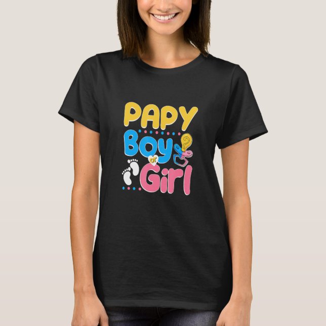 Pink or Blue Papy Loves You Best Dad Ever Fatherho T-Shirt (Front)