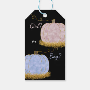 Pink or Blue Pumpki Gender Reveal Party Gift Tags