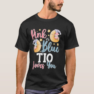 Pink Or Blue Tio Loves You Sleepy Cow Baby Gender T-Shirt