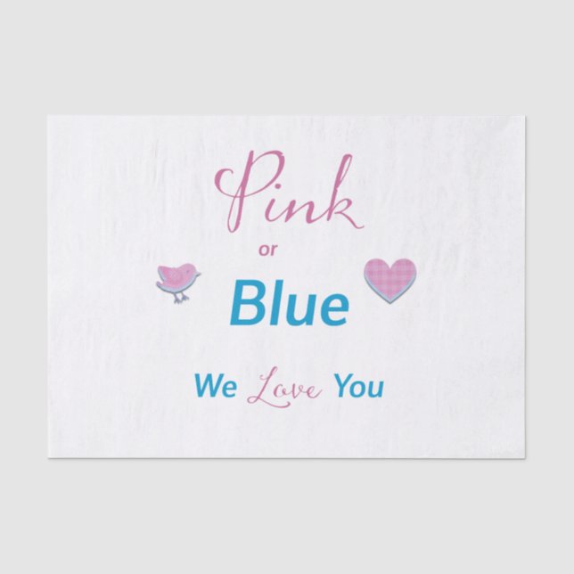 Pink or Blue Tissue Paper (Front)
