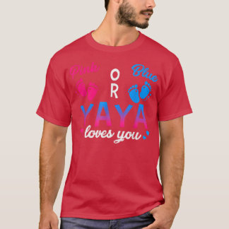 Pink Or Blue Yaya Loves You ElephantsBaby Gender R T-Shirt