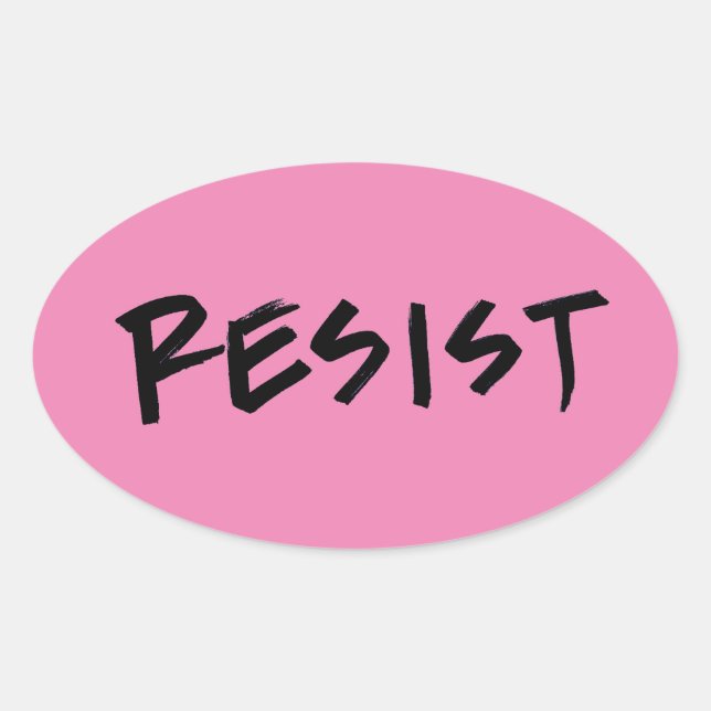 Pink (or choose colour) Resist Stickers (Front)