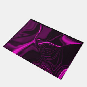 Pink or purple curves on dark purple background doormat