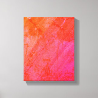 Pink Orange Abstract Watercolor Canvas Print
