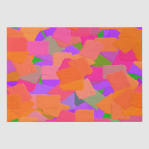 Pink, Orange and Purple Abstract Tissue Paper