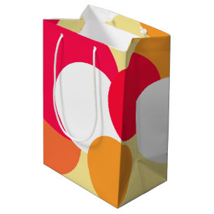 Pink, Orange and Yellow Polka Dots Medium Gift Bag