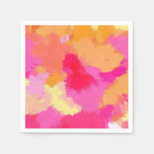 Pink, Orange and Yellow Watercolors Napkin