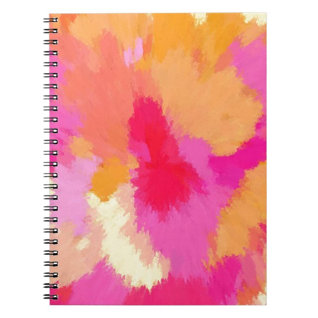 Pink, Orange and Yellow Watercolors Notebook (Front)