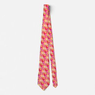 Pink, Orange and Yellow Watercolors Tie