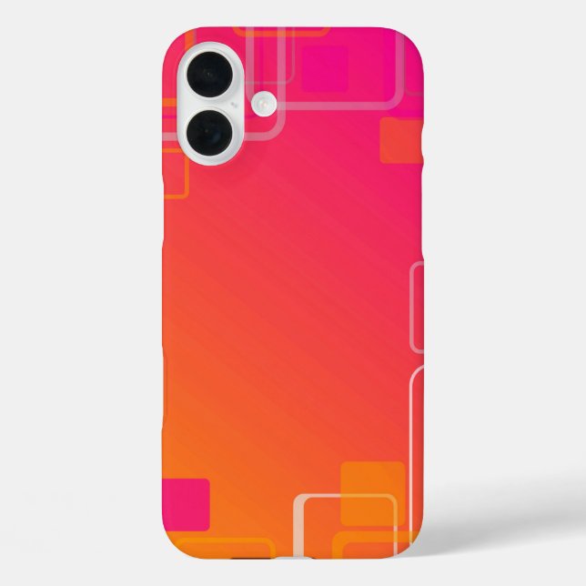 Pink-orange background with colourful squares Case-Mate iPhone case (Back)