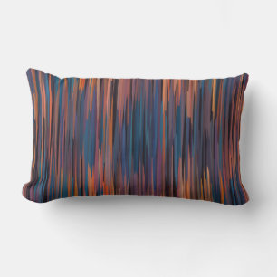 Pink, Orange, blue and Purple Abstract Lumbar Cushion