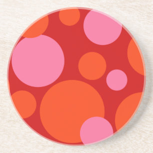 Pink & Orange Dots Coaster