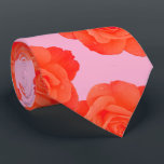 Pink Orange Floral Rose Vintage Colourful Gift Tie<br><div class="desc">Designed with cool orange pink floral patterns that makes a cool simple gift or party favour for birthdays,  weddings,  wedding anniversary or any events or celebrations!</div>