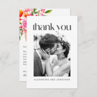 Pink Orange Floral Wedding Photo Editable Message