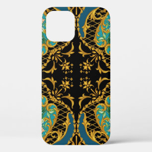 Pink Orange Flowers: Square Composition iPhone 12 Case