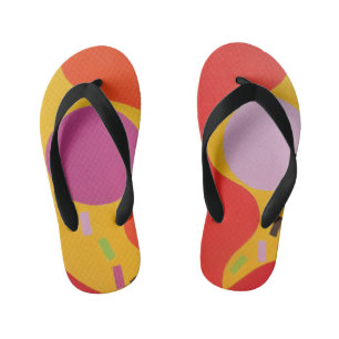 Pink & Orange Fun Splash Kids’ Flip Flops
