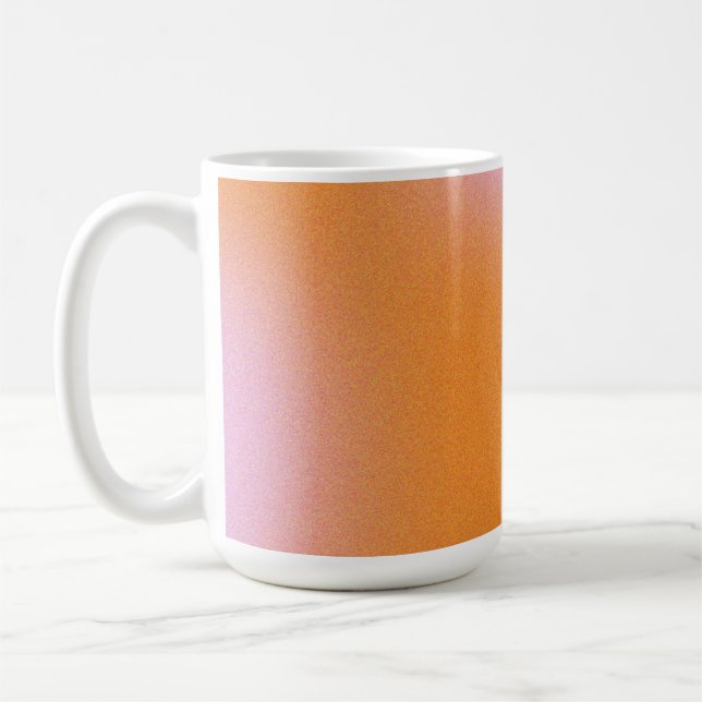 Pink & Orange Gradient Mug – Retro Sunset Tones (Left)