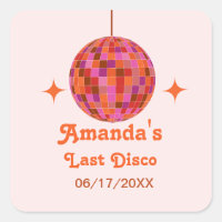 Pink Orange Groovy Last disco Bachelorette