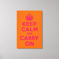Pink Orange Keep Calm and Carry On