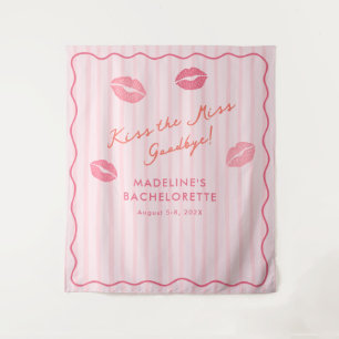 Pink Orange Kiss The Miss Bach Photo Backdrop Tapestry