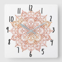 Pink & Orange Mandala on White Glam