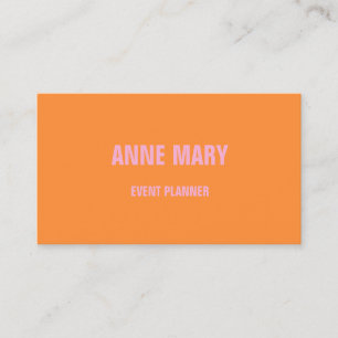 Pink Orange Modern Bright Colourful Professional  Business Card