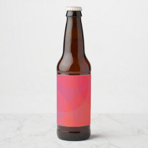 Pink, orange, modern, simple, cool, trendy art beer bottle label