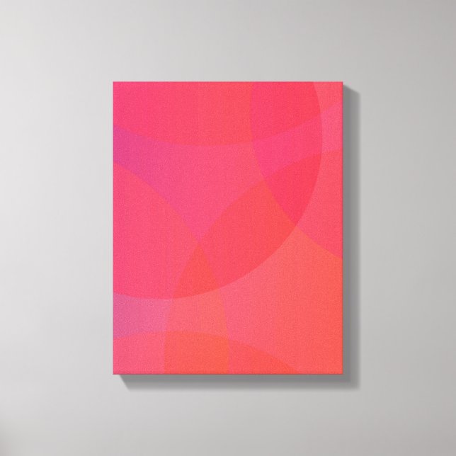 Pink, orange, modern, simple, cool, trendy art canvas print (Front)