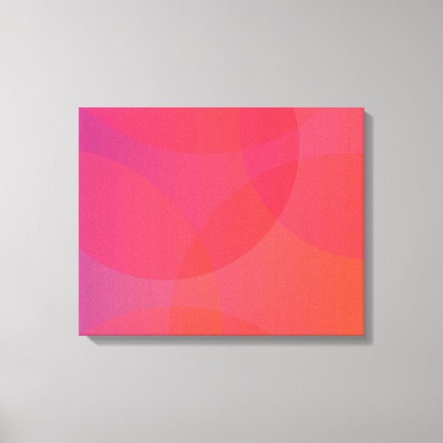 Pink, orange, modern, simple, cool, trendy art canvas print (Front)