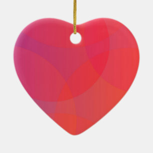 Pink, orange, modern, simple, cool, trendy art ceramic tree decoration