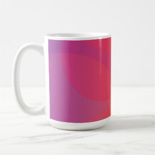 Pink, orange, modern, simple, cool, trendy art coffee mug